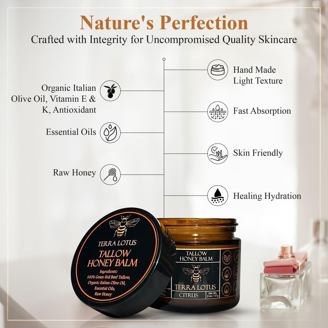 TERRA LOTUS-Organic Tallow Honey Balm