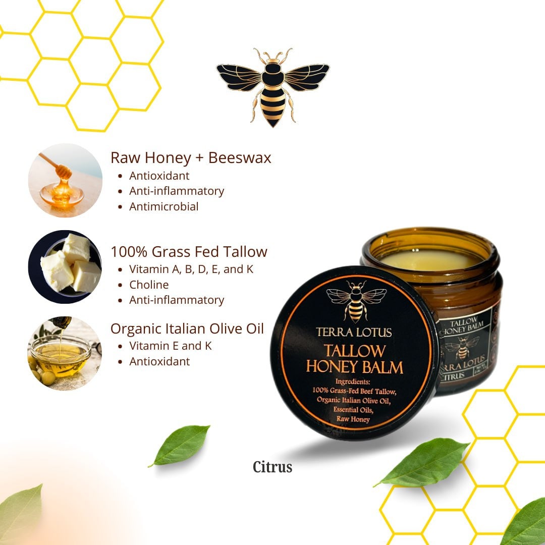 TERRA LOTUS-Organic Tallow Honey Balm
