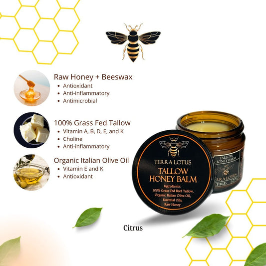 TERRA LOTUS-Organic Tallow Honey Balm